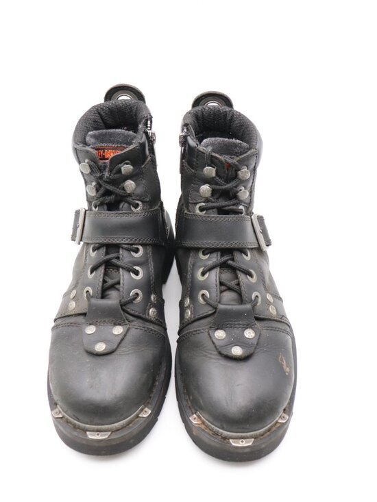 Harley Davidson Brake Buckle Men\'s Size 8.5 Black Leather Motorcycle Boots main image 11